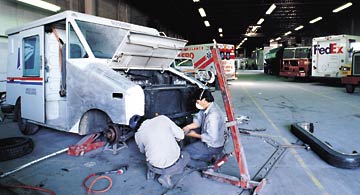 Repairing a Postal Truck